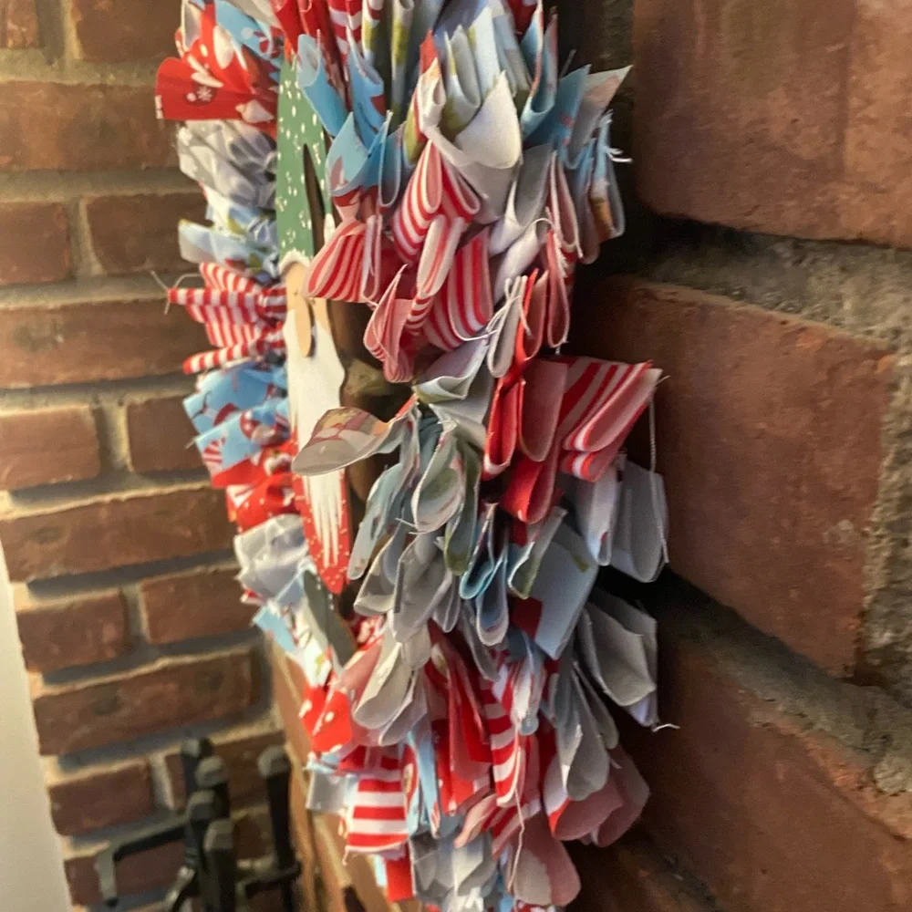 Gnome Christmas Rag Wreath